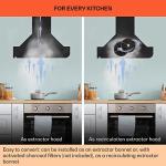 Klarstein 90 cm Wall Mount Kitchen Extractor Fan