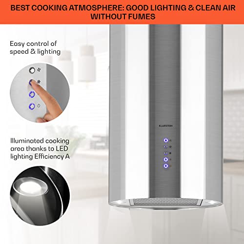 Klarstein Chandelier Island Cooker Hood, 650m³/h
