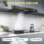 Comfee' 60cm Black Under Cabinet Extractor Hood