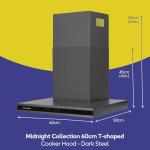 Russell Hobbs 60cm Dark Steel Cooker Hood