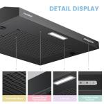 Comfee' 60cm Black Under Cabinet Extractor Hood