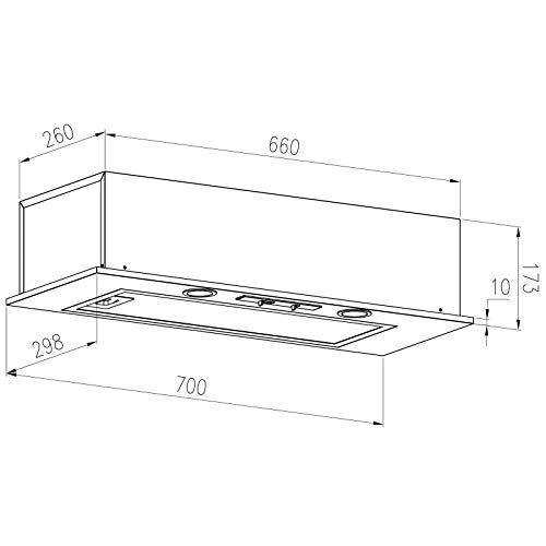 SIA 70cm Built-In Cooker Hood Extractor Fan