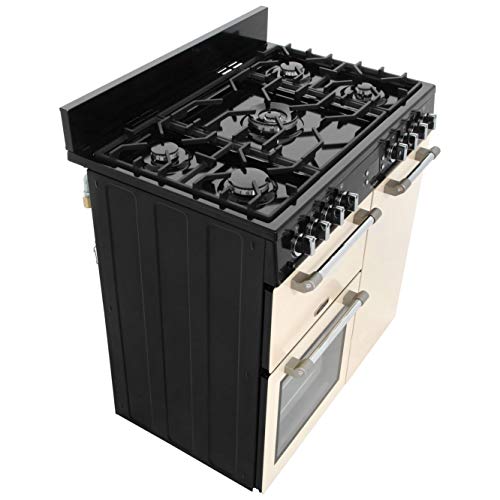 Leisure CK90 Gas Hob - Black & Cream