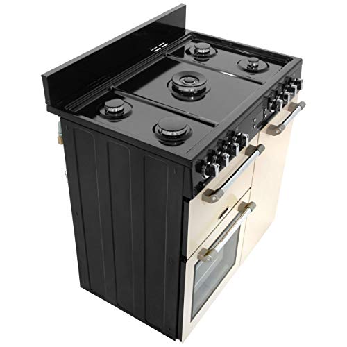 Leisure CK90 Gas Hob - Black & Cream