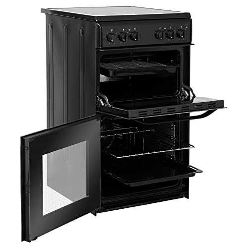 Hotpoint 50cm Black Double Cavity Electric Cooker