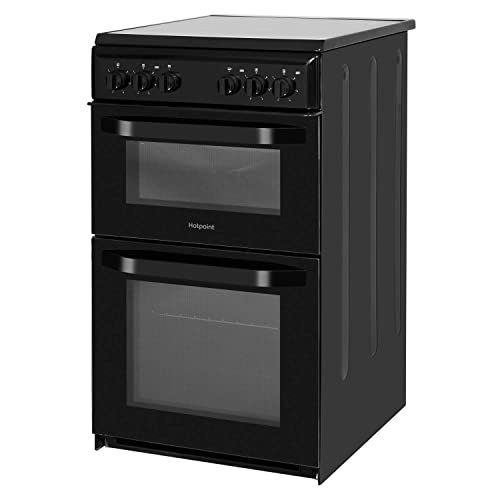 Hotpoint 50cm Black Double Cavity Electric Cooker