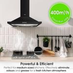 Abode 60cm Black Wall Mounted Cooker Hood
