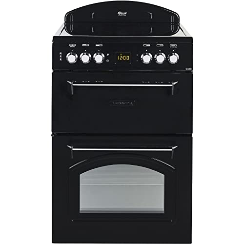 Black Leisure Classic 60cm Double Oven Cooker with Ceramic Hob