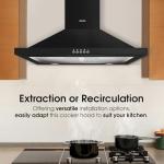 Abode 60cm Black Wall Mounted Cooker Hood