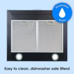 Abode 60cm Black Wall Mounted Cooker Hood