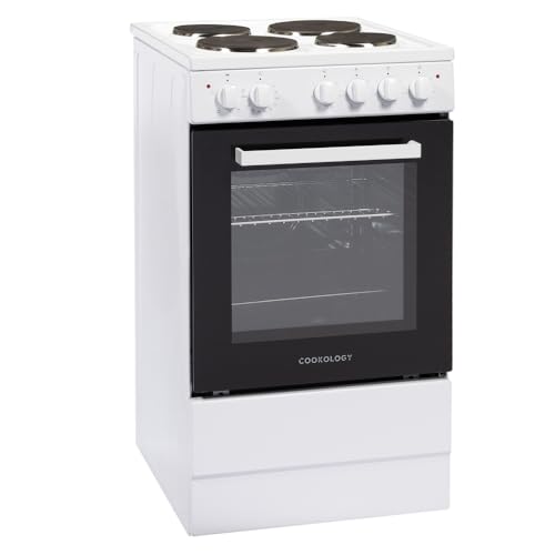 50cm Freestanding Electric Cooker with Solid Plate Hob