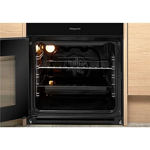 Hotpoint 50cm Black Double Cavity Electric Cooker