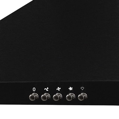 Abode 60cm Black Wall Mounted Cooker Hood