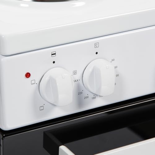 50cm Freestanding Electric Cooker with Solid Plate Hob