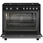 Black 90cm Dual Fuel Range Cooker: Concert Model