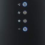 Cookology 35cm Black Ceiling Island Cooker Hood