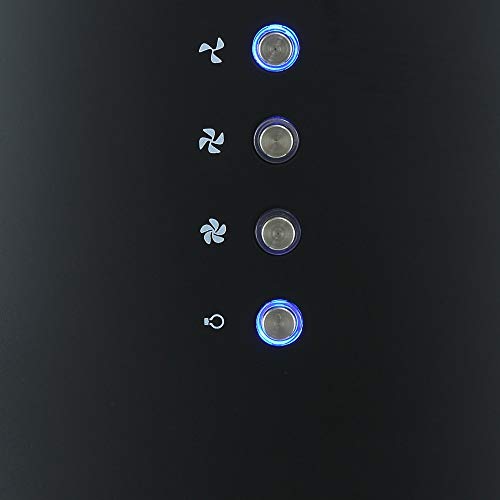Cookology 35cm Black Ceiling Island Cooker Hood