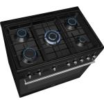 Black 90cm Dual Fuel Range Cooker: Concert Model
