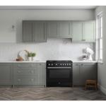 Black 90cm Dual Fuel Range Cooker: Concert Model