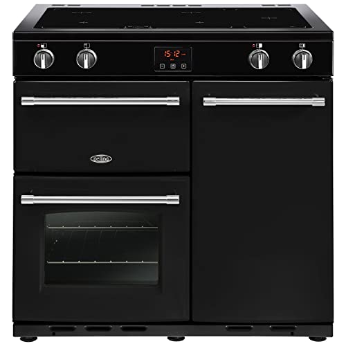 Belling Farmhouse 90Ei Induction Range Cooker, Black, 90cm