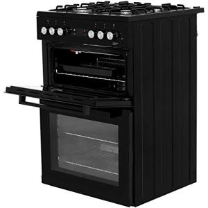 Beko 60cm Double Oven Gas Cooker - Black