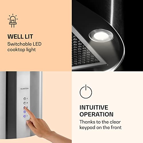 Klarstein Barella Island Cooker Hood - Black