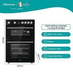 Hisense Electric Cooker with Ceramic Hob-Black, A Rated