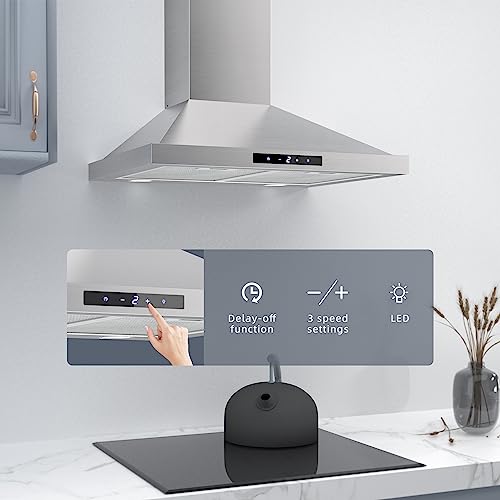 FIREGAS Wall-Mounted 60cm Stainless Steel Cooker Hood