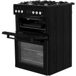 Beko 60cm Double Oven Gas Cooker - Black