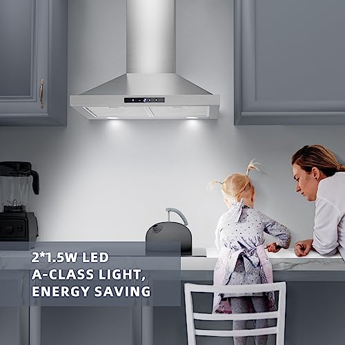 FIREGAS Wall-Mounted 60cm Stainless Steel Cooker Hood