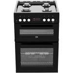 Beko 60cm Double Oven Gas Cooker - Black