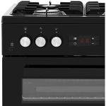 Beko 60cm Double Oven Gas Cooker - Black