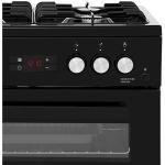 Beko 60cm Double Oven Gas Cooker - Black