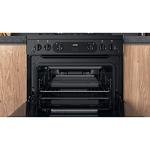 60cm Black Gas Cooker with Double Oven and Lid