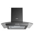 COMFEE' 60cm Black Canopy Cooker Hood with LED