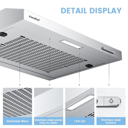 Comfee 60cm Stainless Steel Wall Mounted Hood