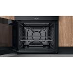 60cm Black Gas Cooker with Double Oven and Lid