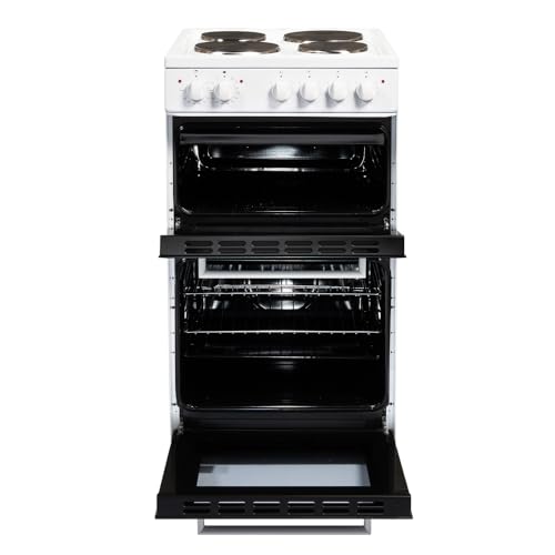 Cookology 50cm Freestanding Electric Twin Cavity Cooker White