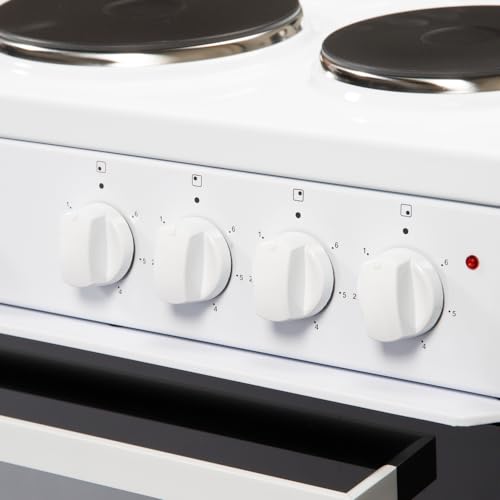 Cookology 50cm Freestanding Electric Twin Cavity Cooker White