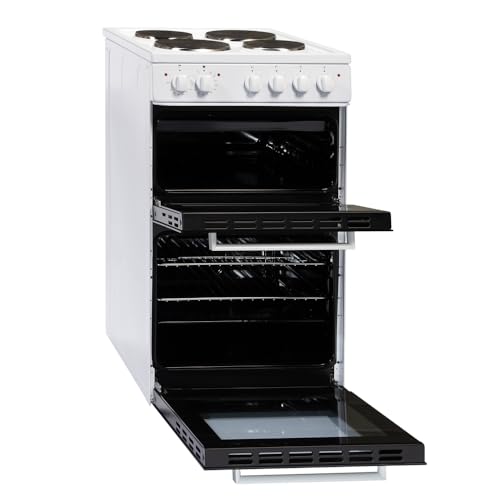 Cookology 50cm Freestanding Electric Twin Cavity Cooker White