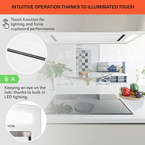 Klarstein Remy 90 cm Island Cooker Hood - White