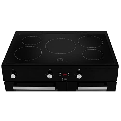Beko 90cm Black Electric Range Cooker with Induction