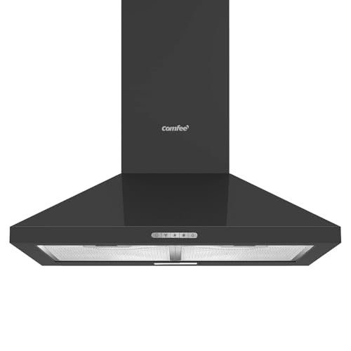 COMFEE' 60cm Black Wall-Mounted Cooker Hood