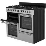 Leisure CK100F232 Gas Range Cooker - Silver, Fan