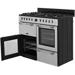 Leisure CK100F232 Gas Range Cooker - Silver, Fan