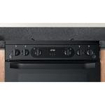 60cm Gas Cooker with Double Oven - Black