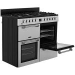 Leisure CK100F232 Gas Range Cooker - Silver, Fan
