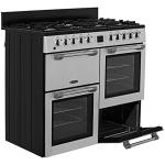 Leisure CK100F232 Gas Range Cooker - Silver, Fan