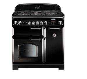 Black Rangemaster Freestanding Range Cooker - Two Fan Ovens