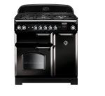 Black Rangemaster Freestanding Range Cooker - Two Fan Ovens
